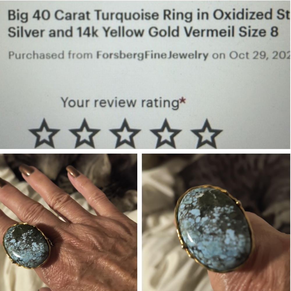 Turquoise Statement Ring - image 8